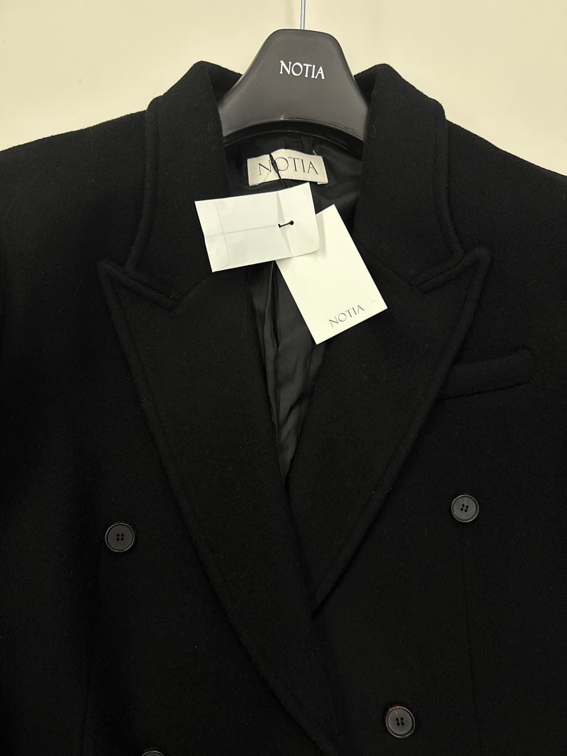 노티아 캐시미어 더블코트 미듐(텍있는 새상품) 상품이미지8