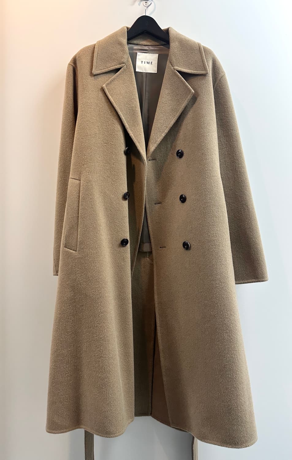 TIME 옴므 캐시미어 더블 로브 코트(민트급, 105) 상품이미지7