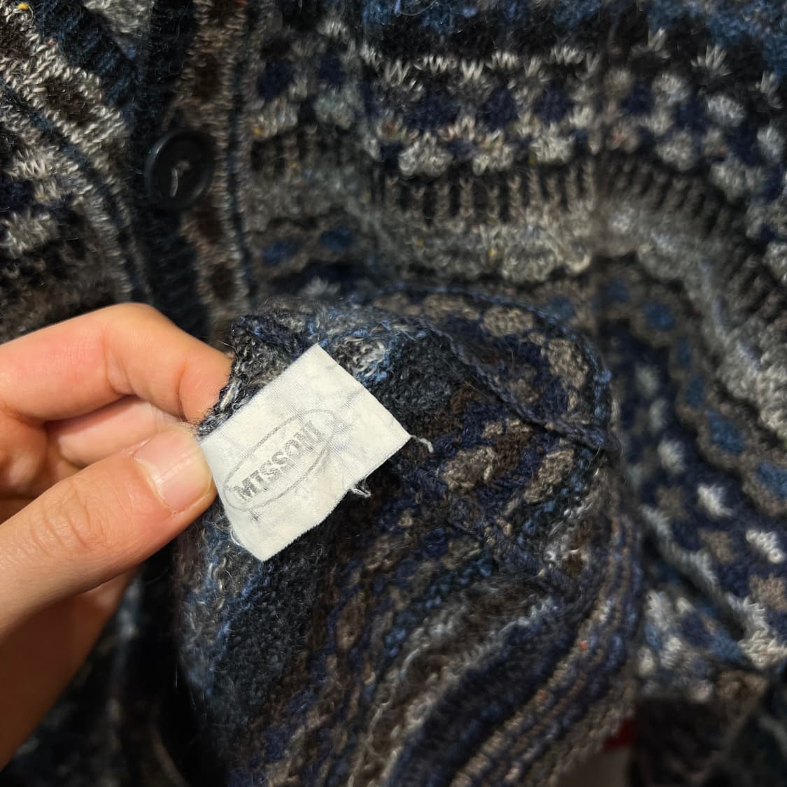 미쏘니 패턴 니트 가디건 상품이미지5