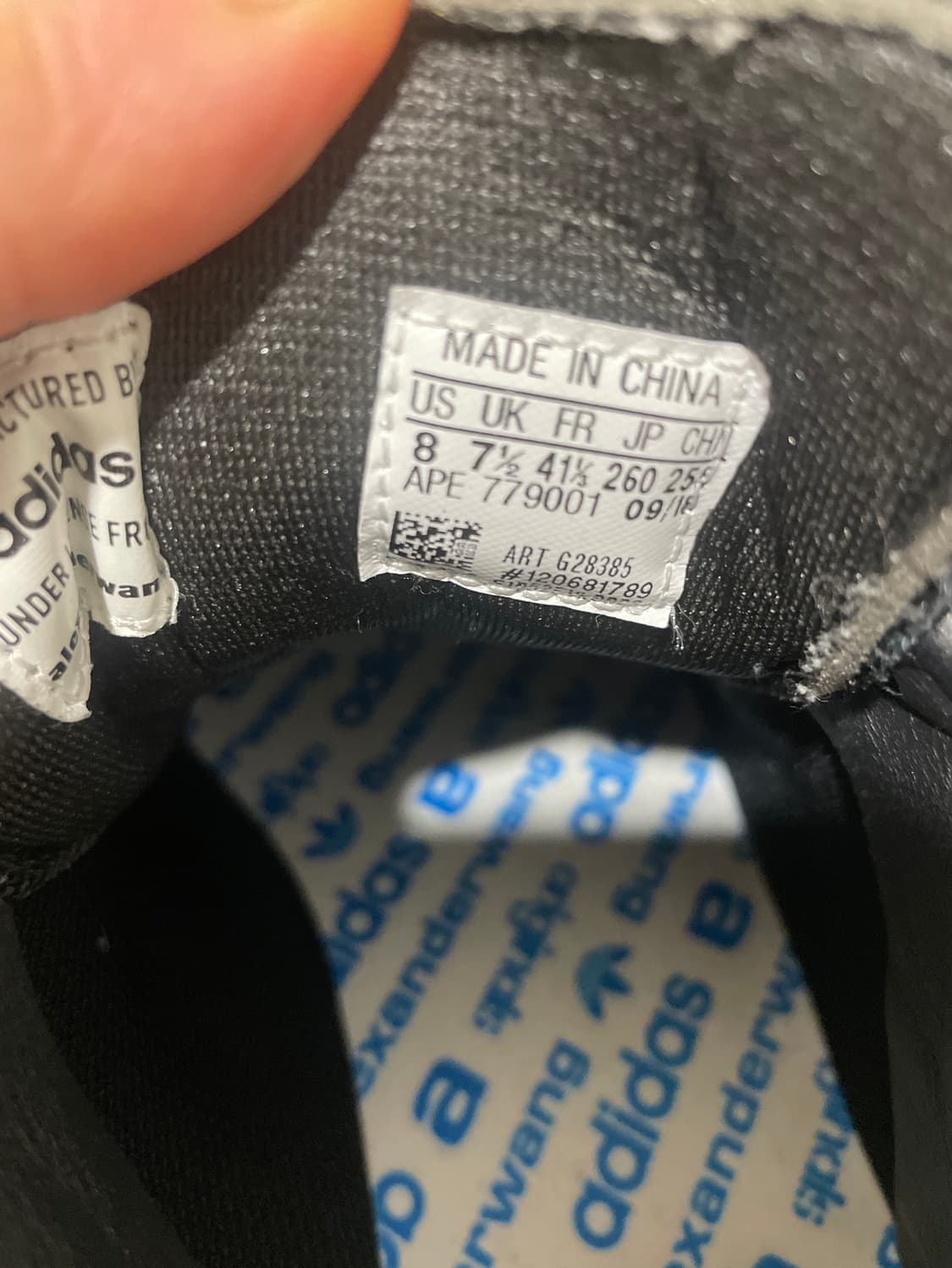 아디다스 알렉산더왕 스케이트 슈퍼 코어 블랙 상품이미지5