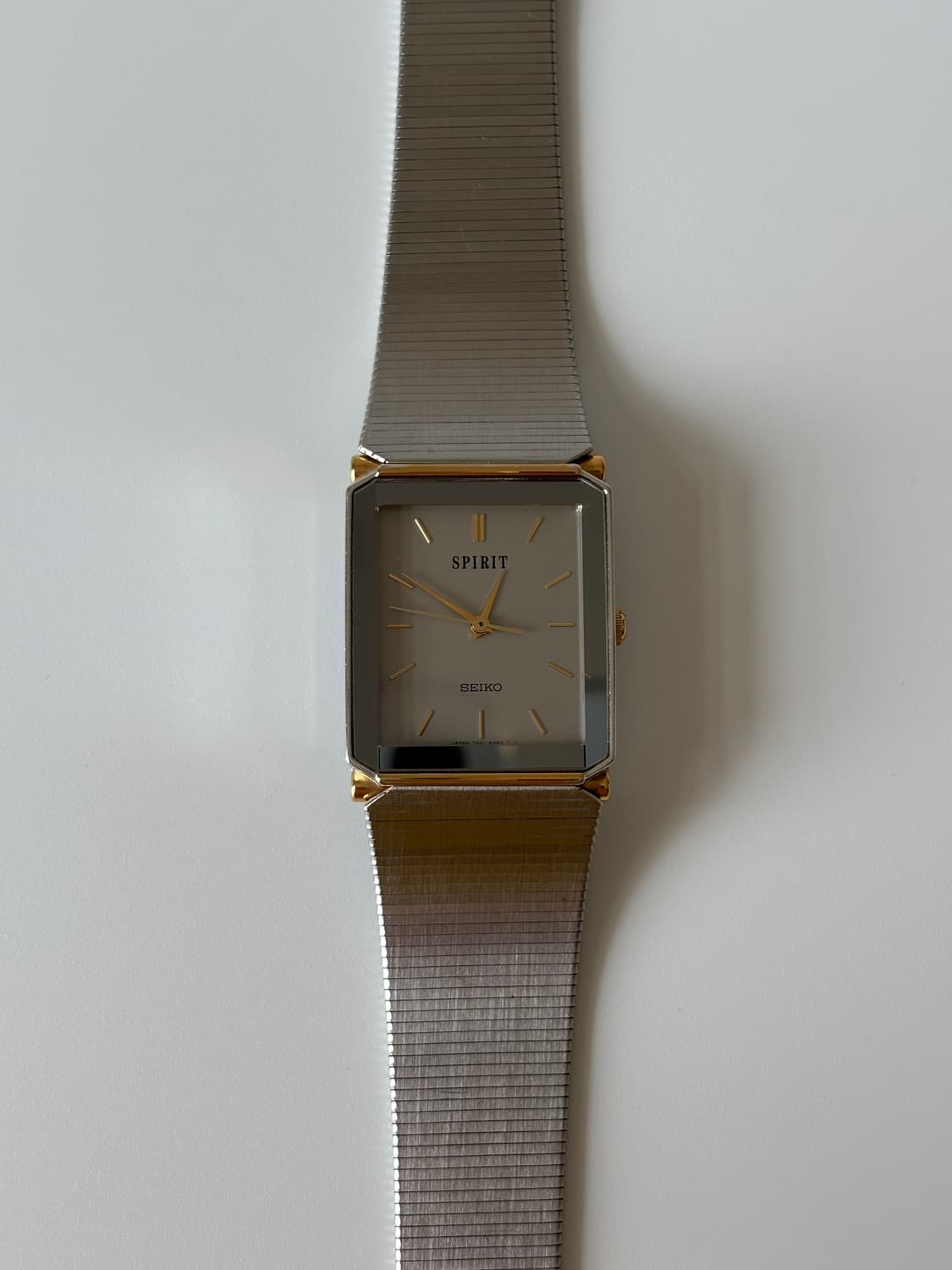 1990년대 Spirit 실버 스퀘어 쿼츠 남성 상품이미지1