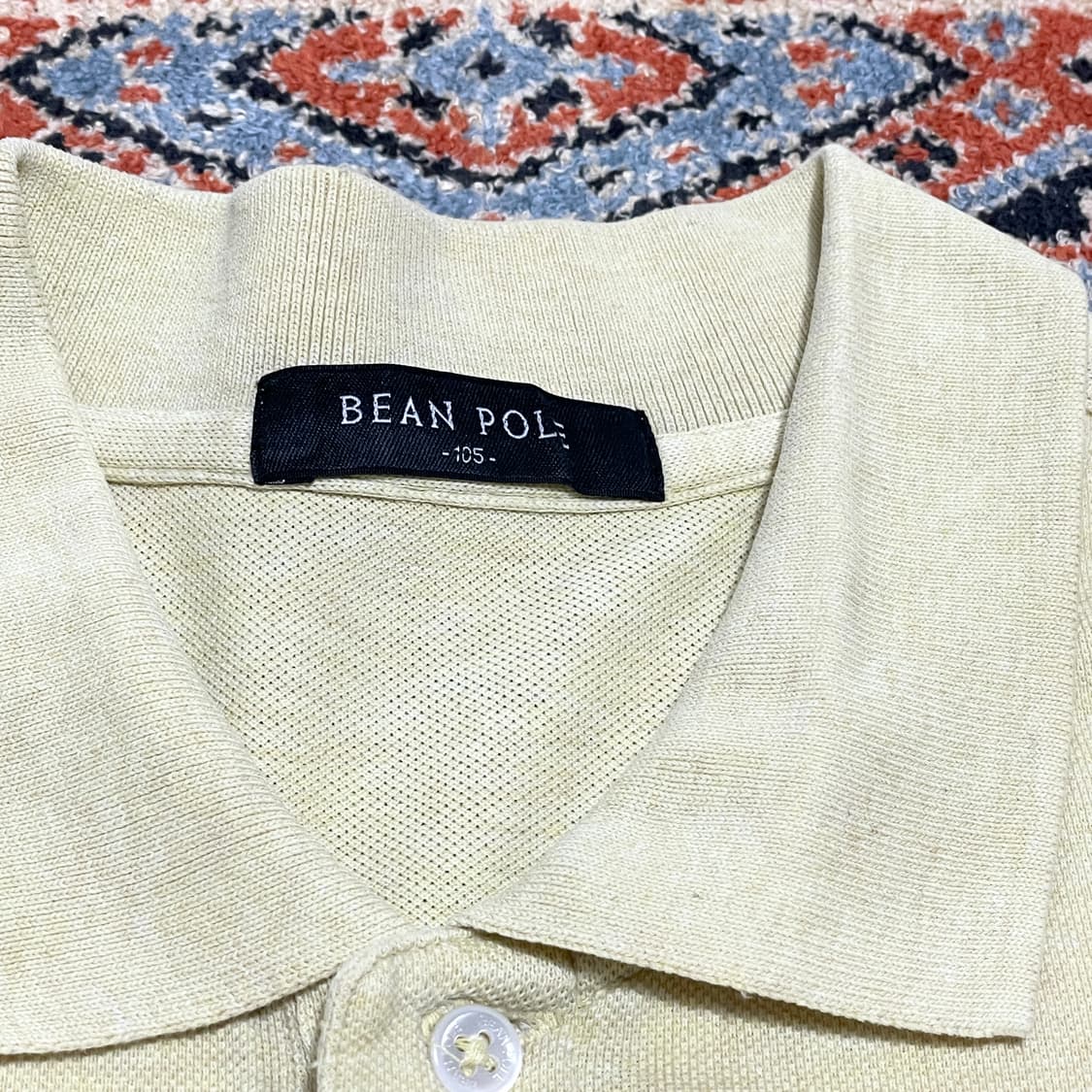 빈폴 옐로우 카라 반팔티셔츠 남성105 상품이미지4