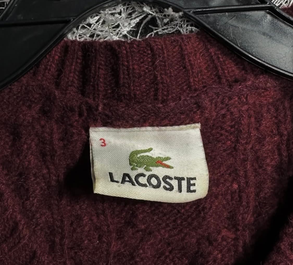라코스테 버건디 케이블 니트 상품이미지2