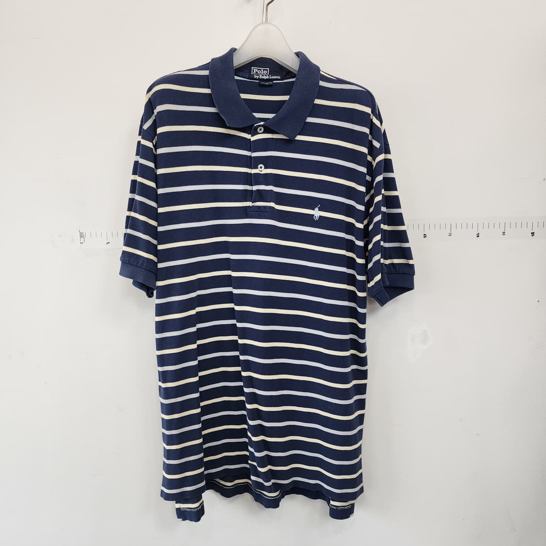 폴로 랄프로렌 스트라이프 반팔 폴로티 네이비 상품이미지1