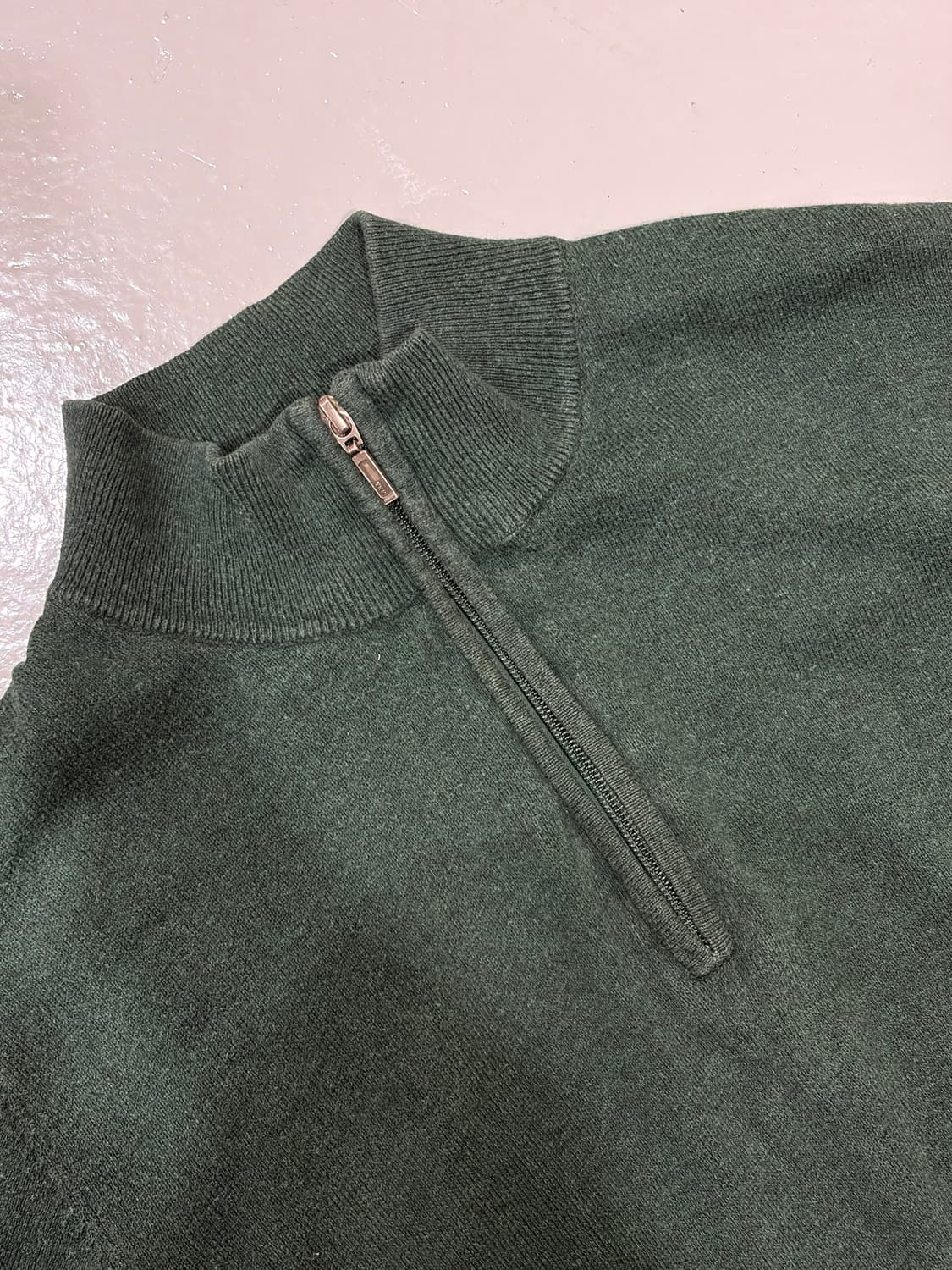 엘엘빈 그린 하프 집업 니트 상품이미지4