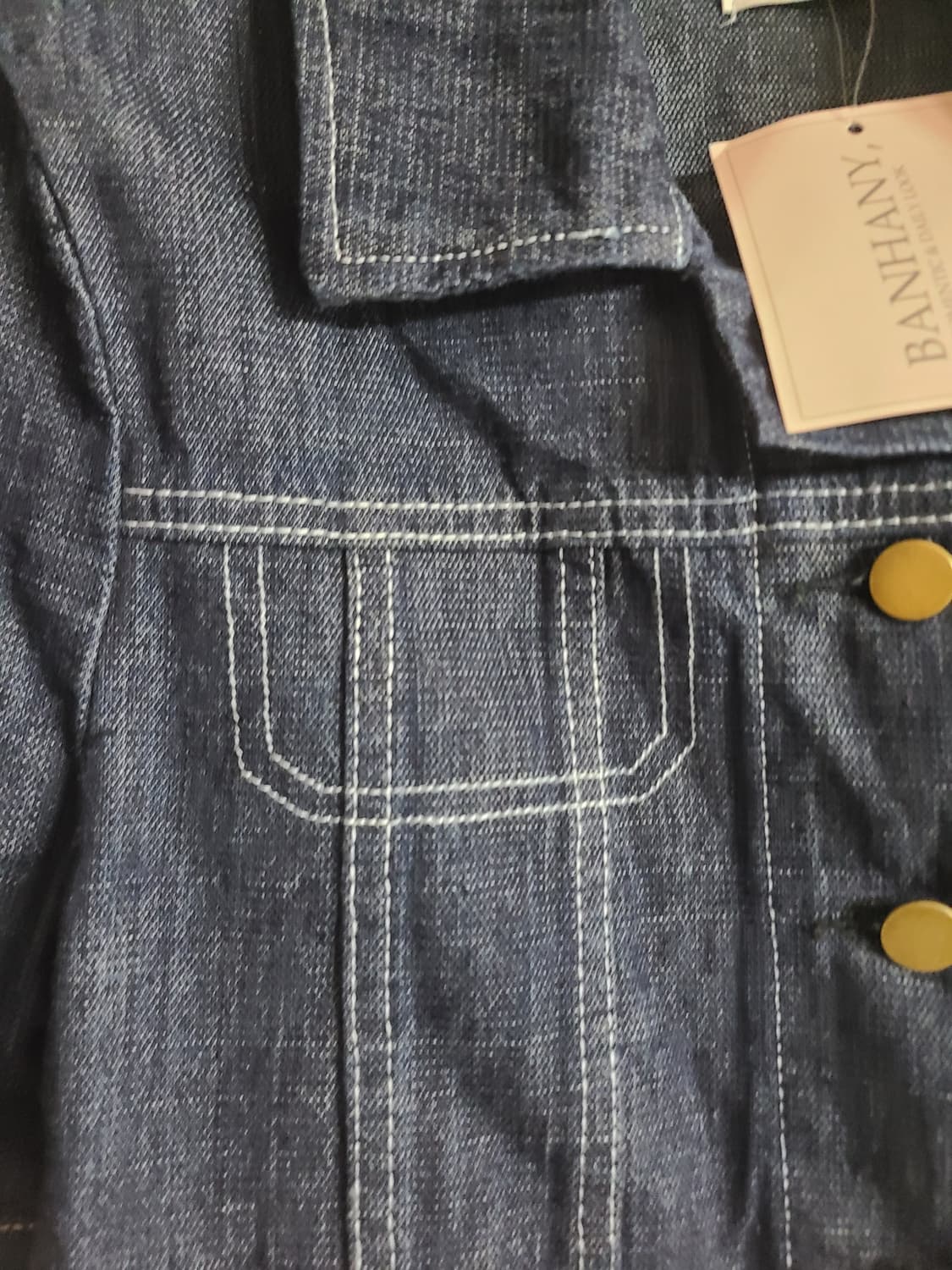 생지 퍼프 크롭 청재킷(55) 상품이미지4