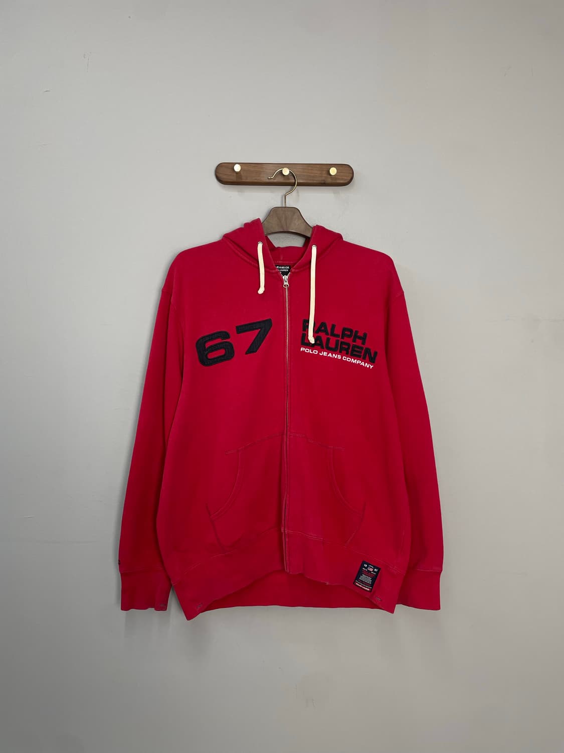 폴로 진스 컴퍼니 랄프로렌 빈티지 레드 후드집업 H2185 상품이미지2