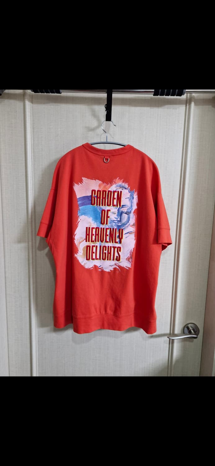 송지오옴므 자수 프린팅 가든 티셔츠 다홍 48 상품이미지1