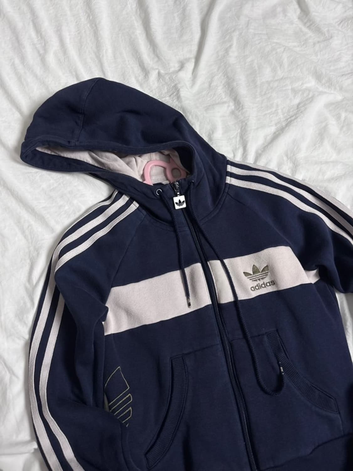 아디다스 네이비 y2k 후드집업 상품이미지3