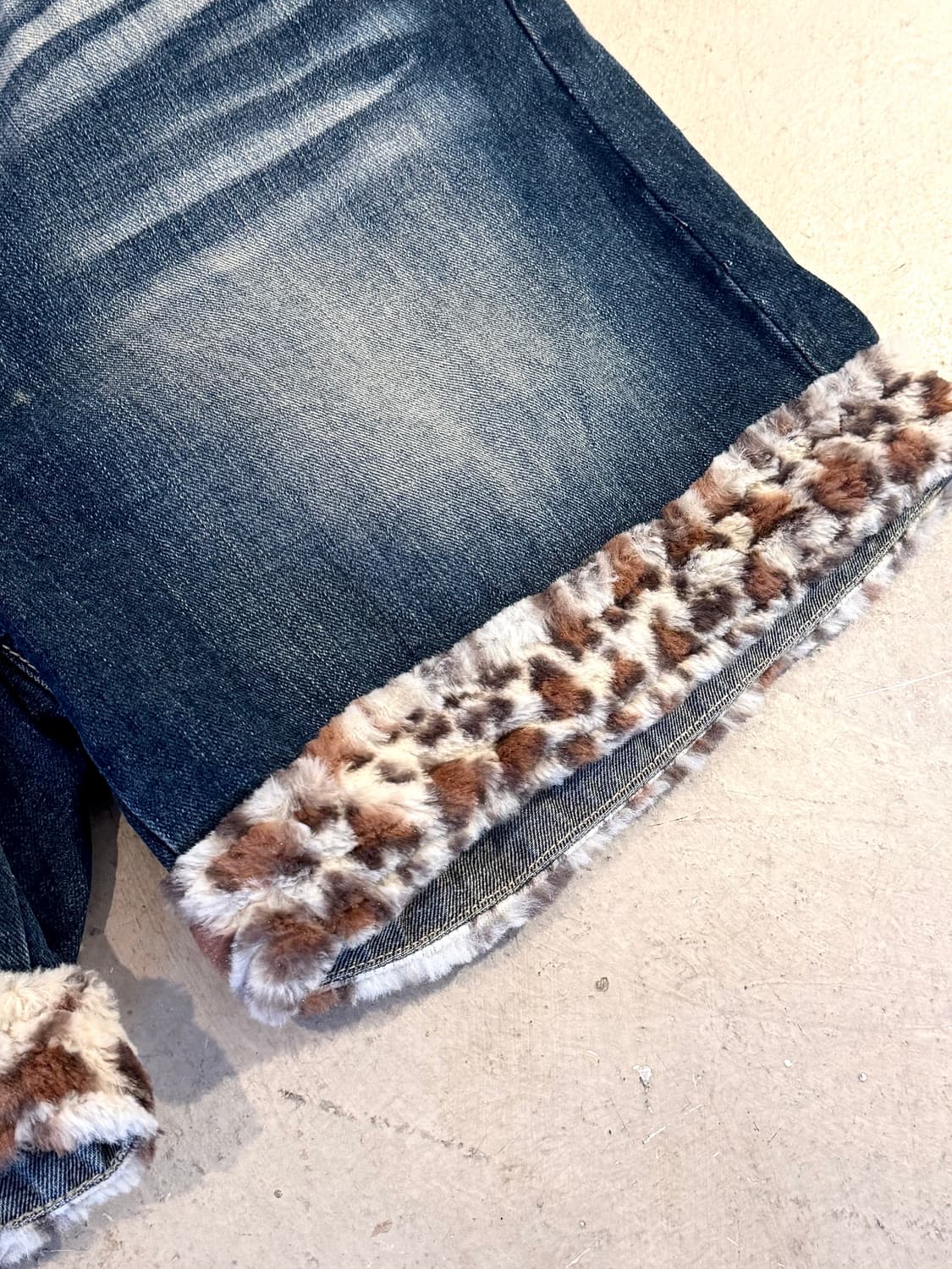 Leopard Trim Denim Shorts  상품이미지6
