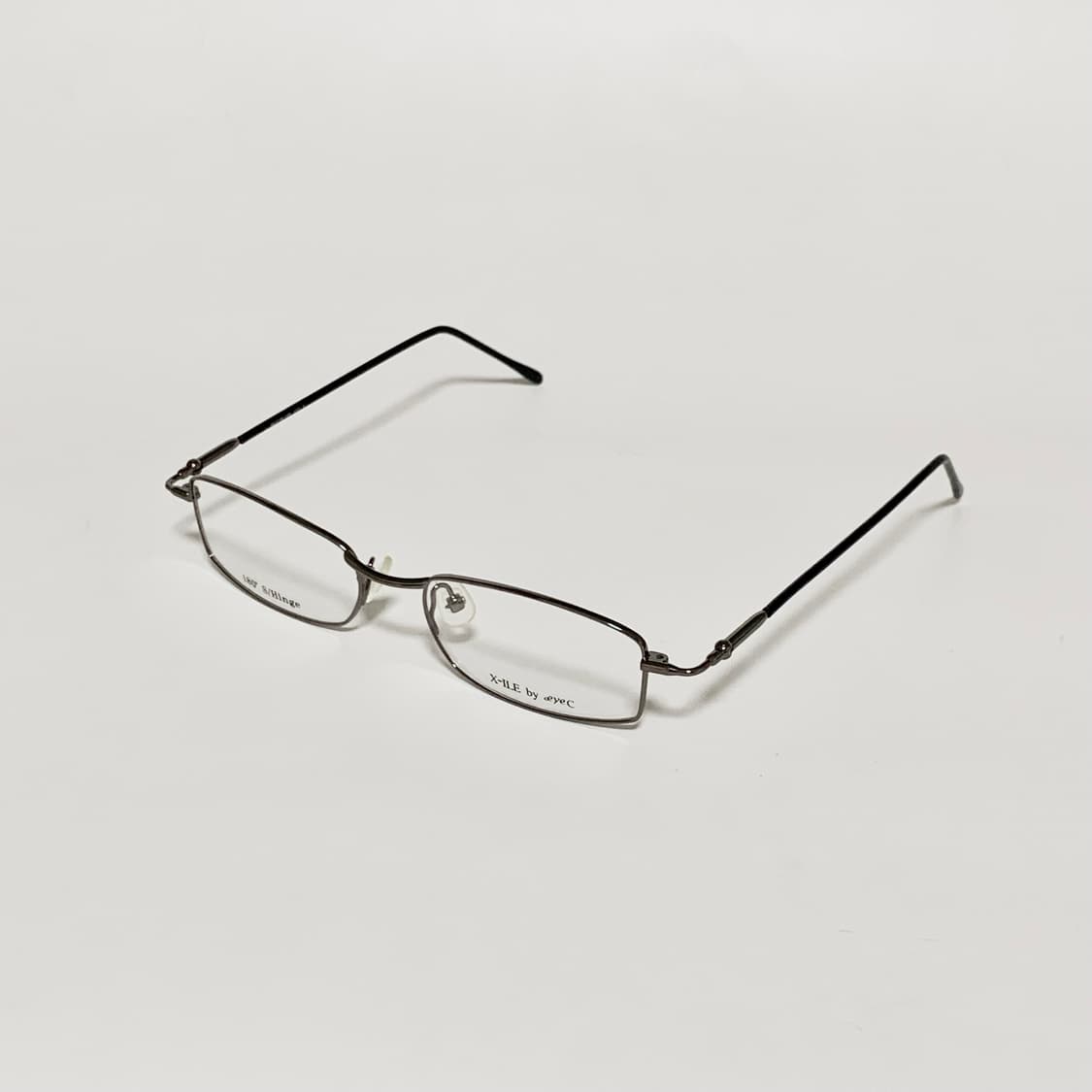 995 데드스탁 빈티지 안경테 메탈 다크그레이 슬림 직사각형 남녀공용 상품이미지2
