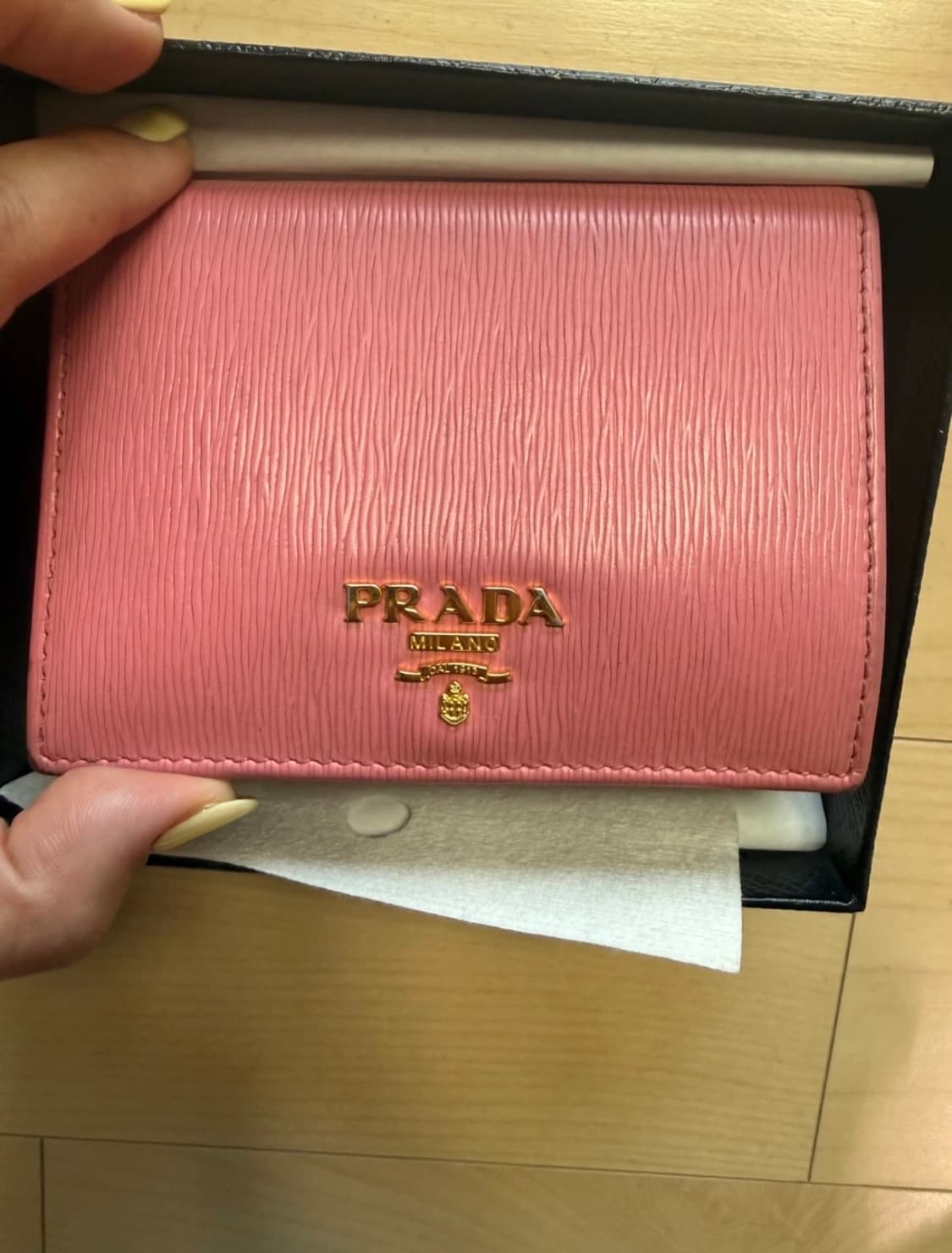 프라다 비텔로 무브 반지갑 핑크 (정품) 상품이미지2