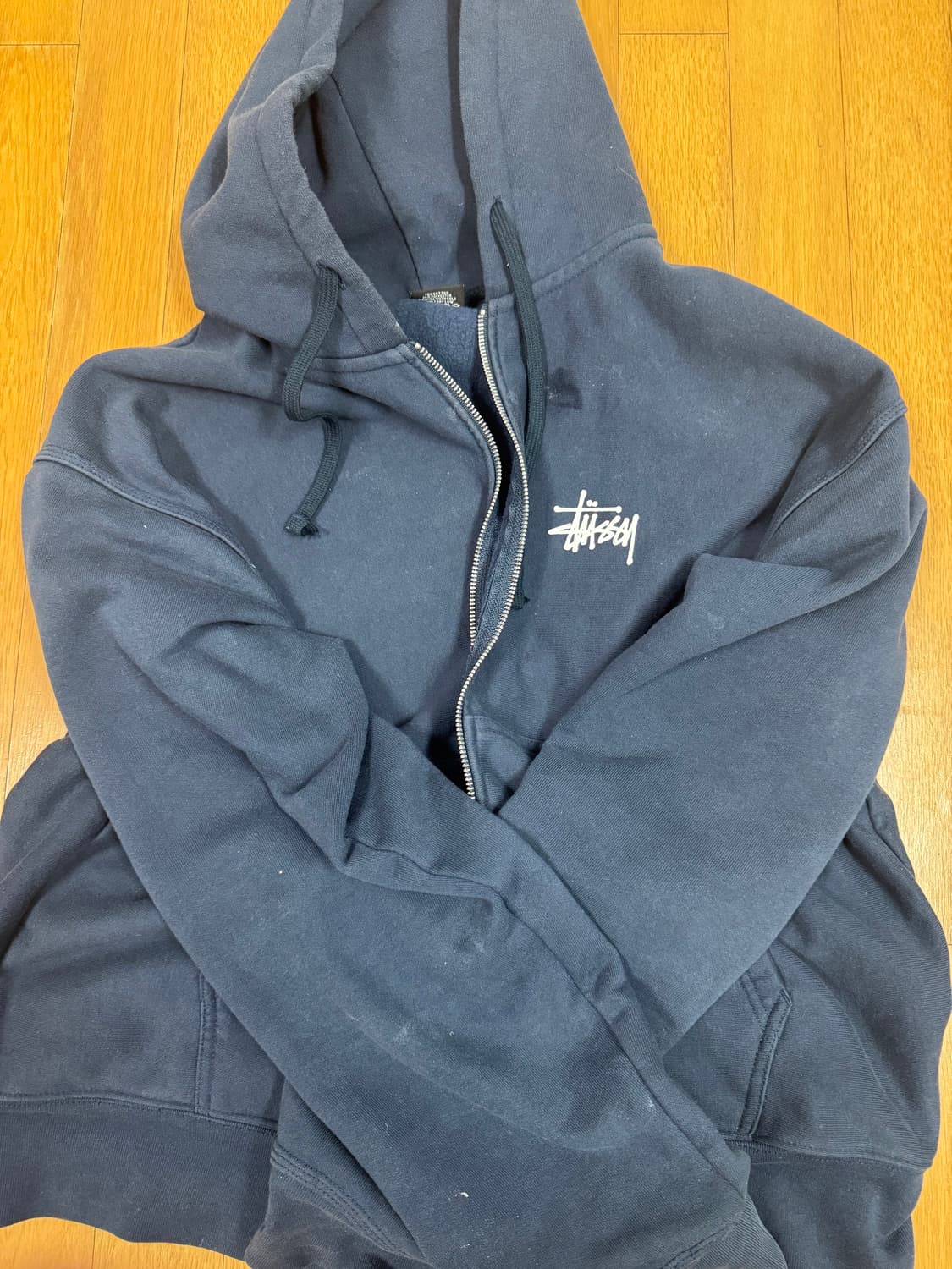 스투시 후드집업 네이비 L 팝니다 상품이미지1