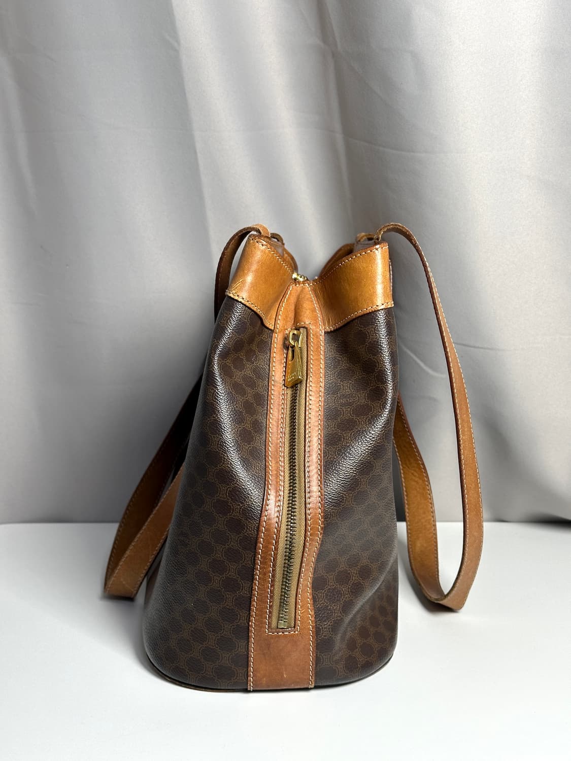 셀린느 빈티지 버티컬 숄더 토트백 남녀공용 상품이미지5