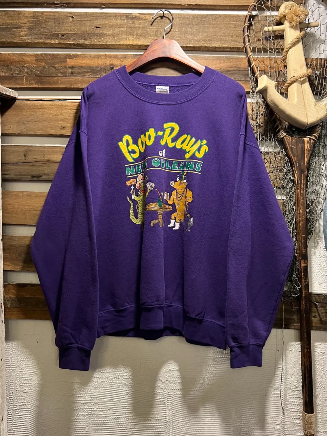 [L]USA 빈티지 Boo-Ray's 퍼플 스웻셔츠 상품이미지1