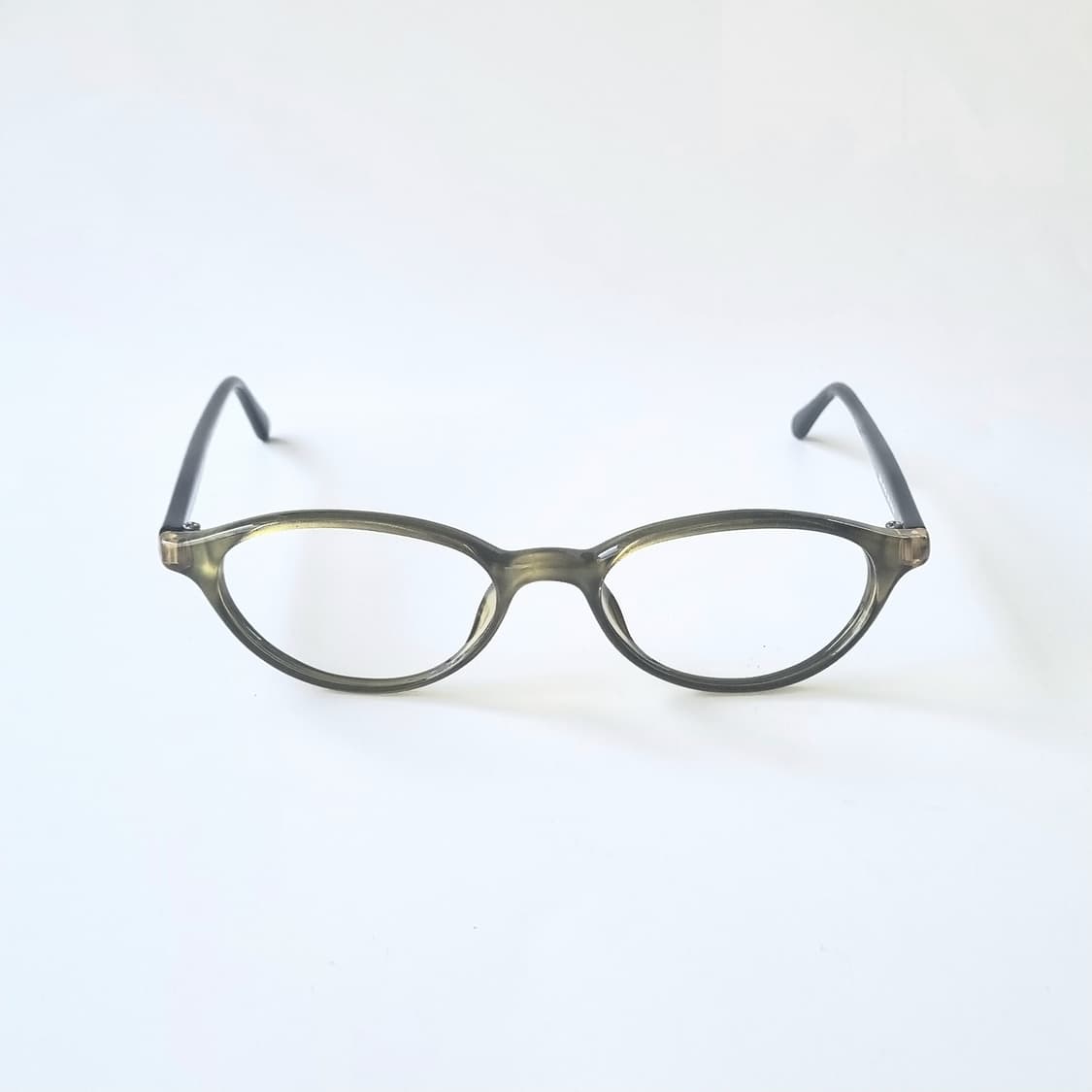 데드스탁 캣아이 투명카키 뿔테 안경테 1619 상품이미지3