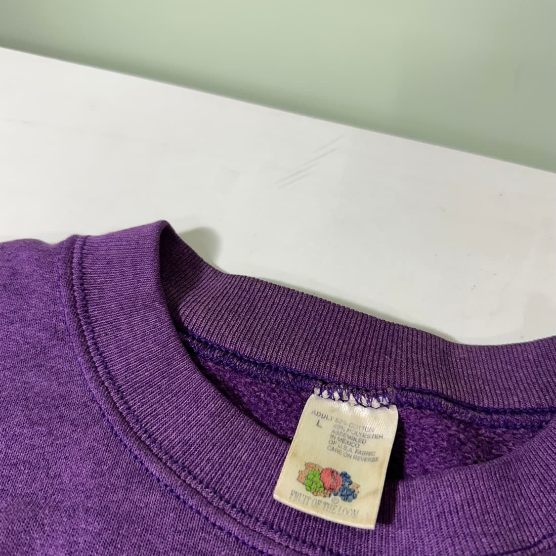  L 후르츠오브더룸 오버핏 퍼플 뉴욕 LOCKPORT 스웻셔츠 맨투맨  상품이미지2