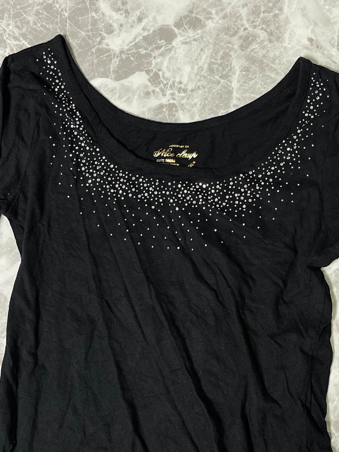 cubic u neck sleeve t 상품이미지2