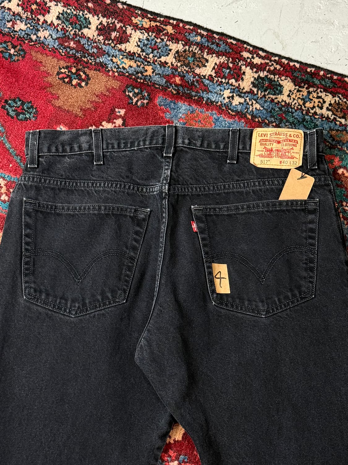 00's 빈티지 리바이스 517 블랙 부츠컷 플레어진 상품이미지7