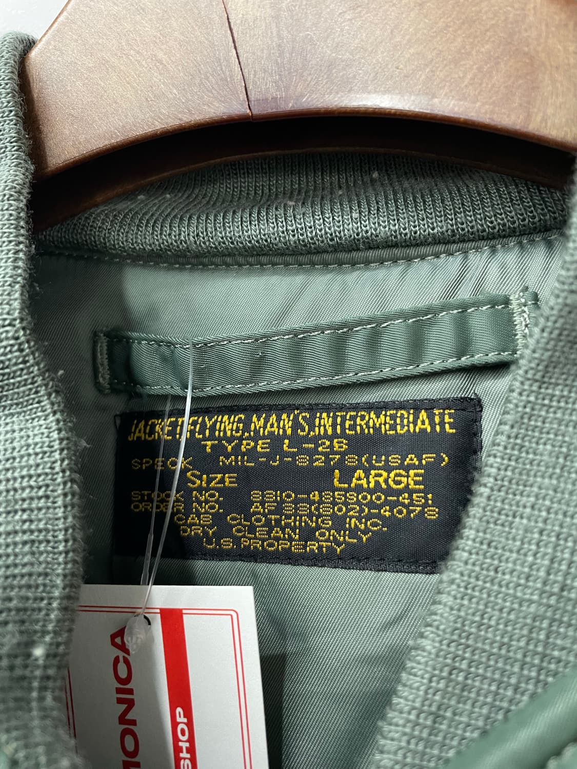 빈티지 카키 플라이트 자켓 H942 상품이미지6