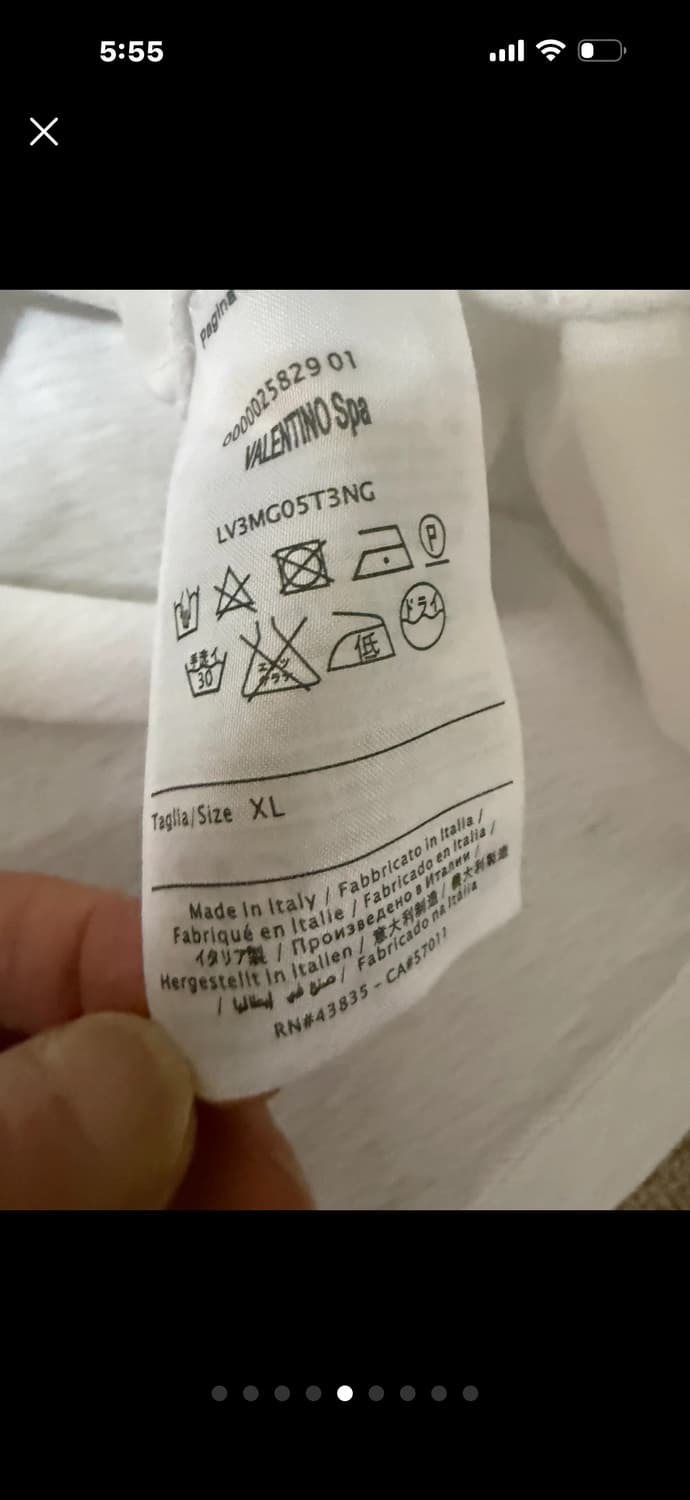 발렌티노 스타 반팔 크루넥 티셔츠 xl  상품이미지5