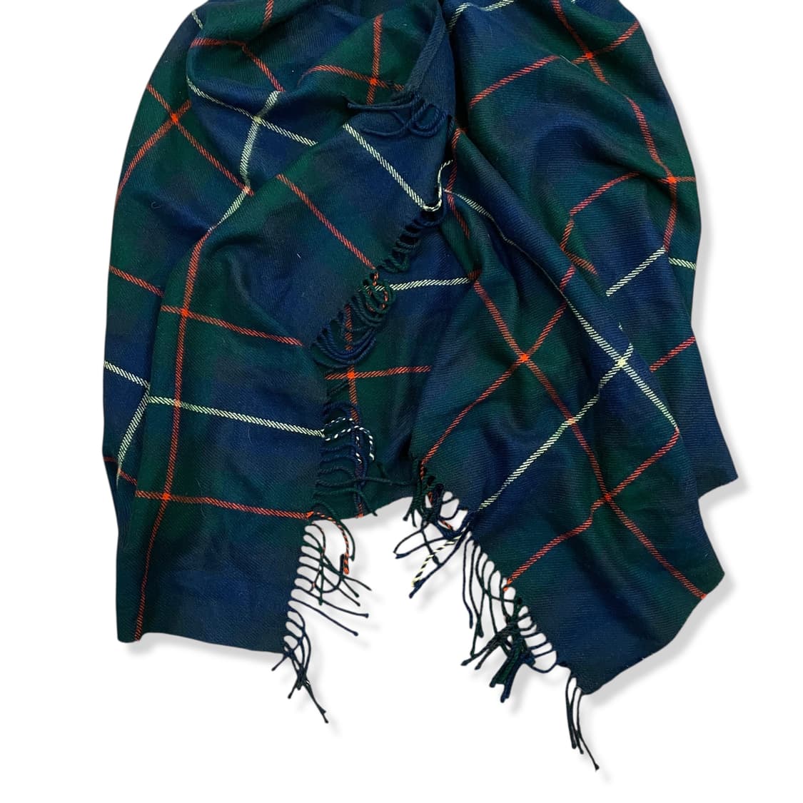 Khaki Tartan Check Long Cape Hood 상품이미지4