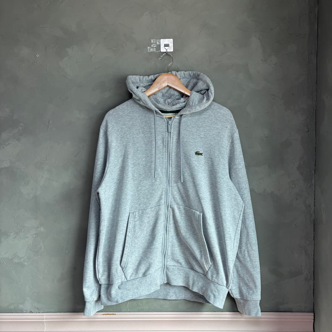 라코스테 후드집업 멜란지그레이 상품이미지1