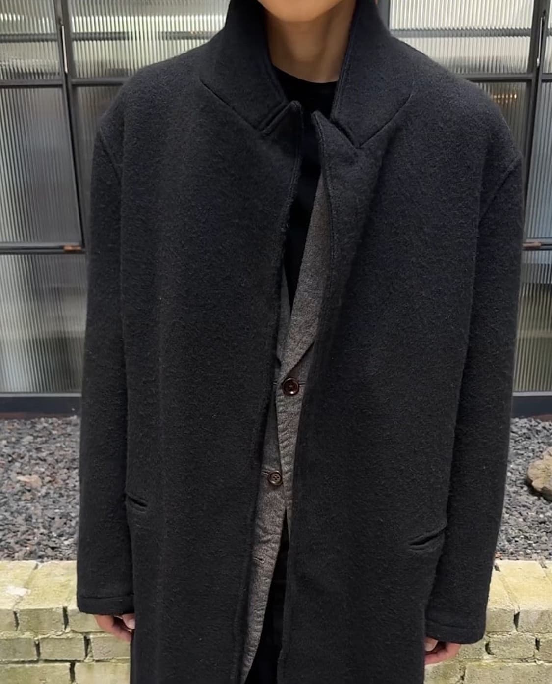 유스 보일드 울 더블 코트 L 상품이미지3