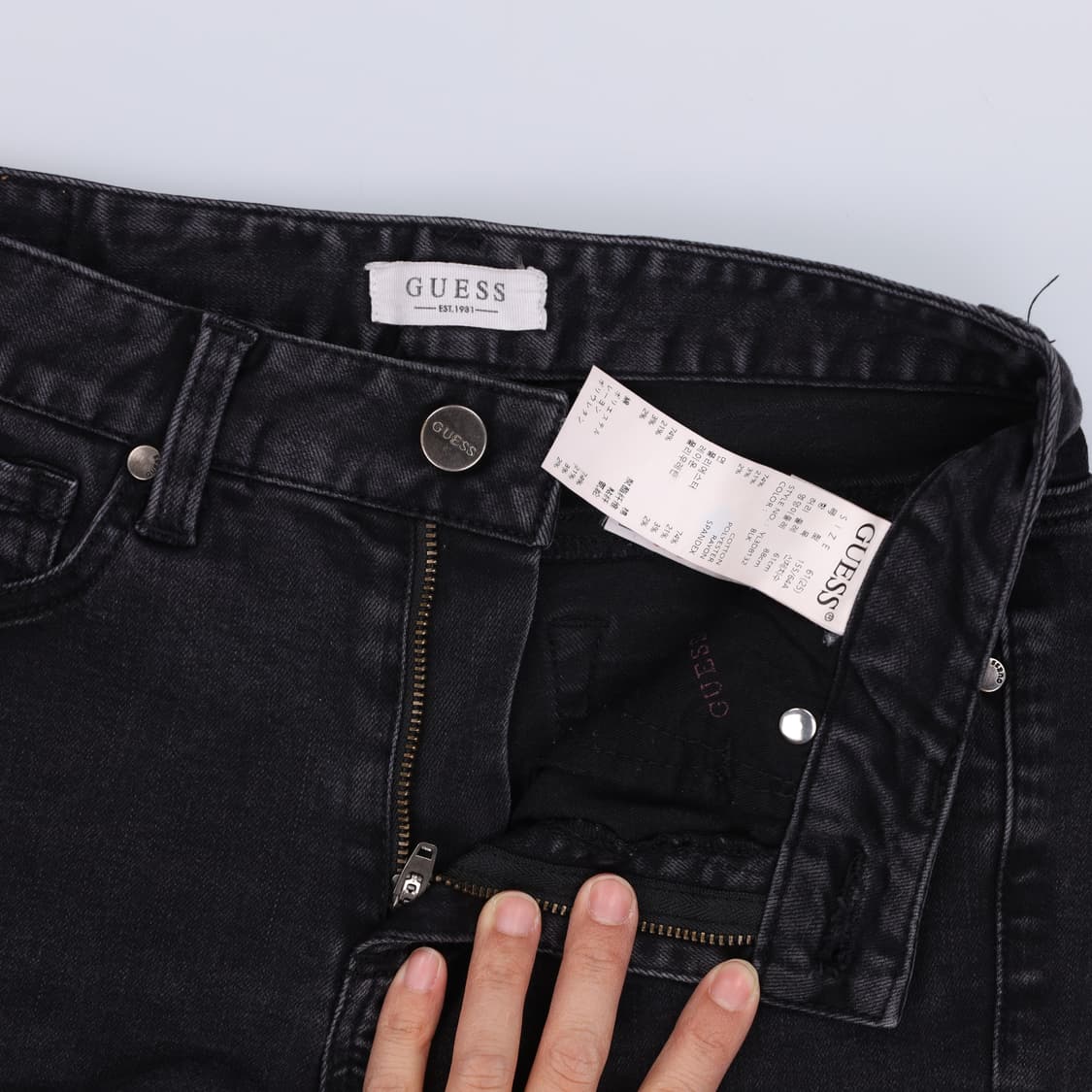 25 게스 여성 흑청 부츠컷 데님 0402H1 상품이미지3