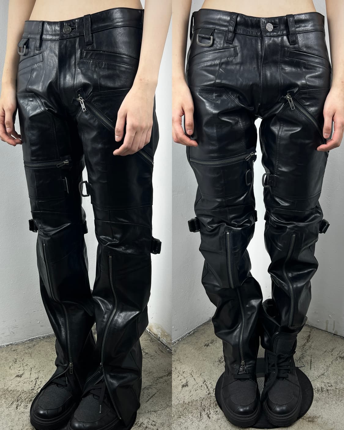 YOSHIYUKI KONISHI BONDAGE LEATHER PANTS  상품이미지5
