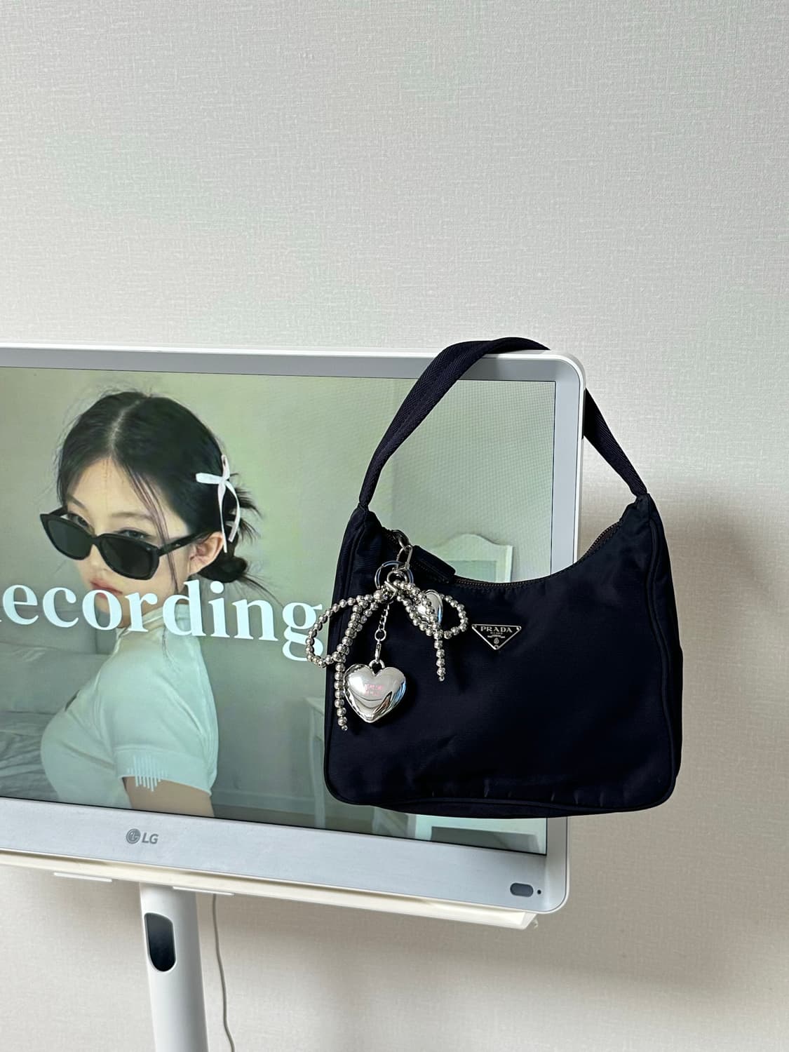 프라다 나일론 포코노 호보백 미니백 딥퍼플 y2k  상품이미지1