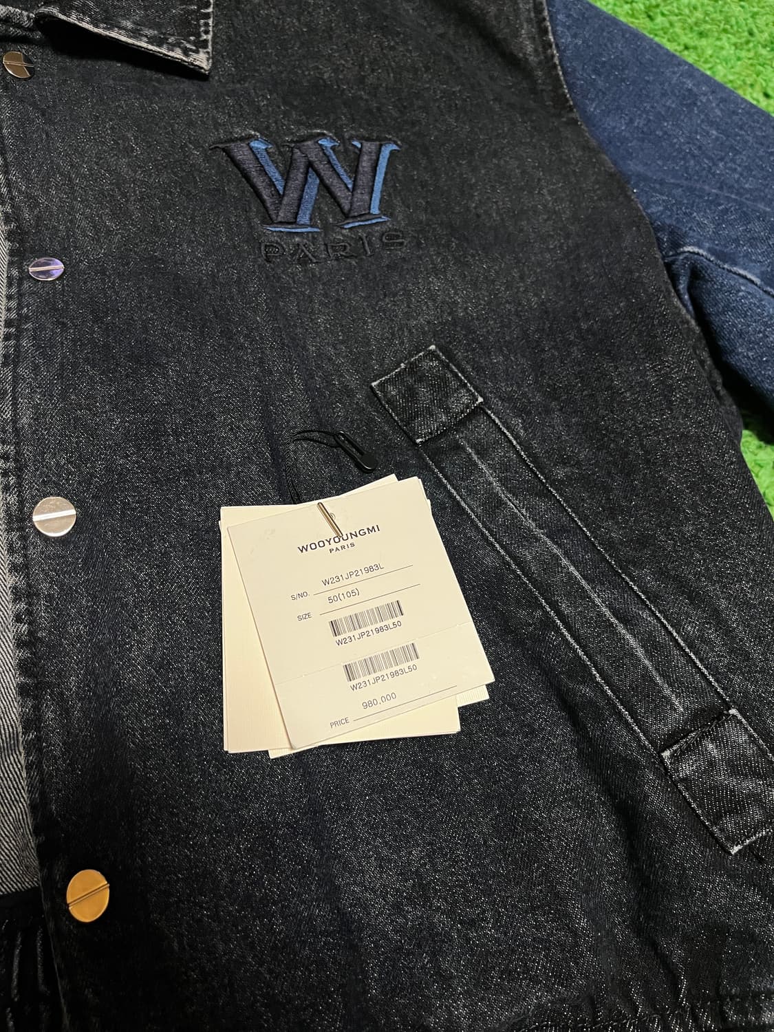 우영미 데님 바시티 자켓 상품이미지3