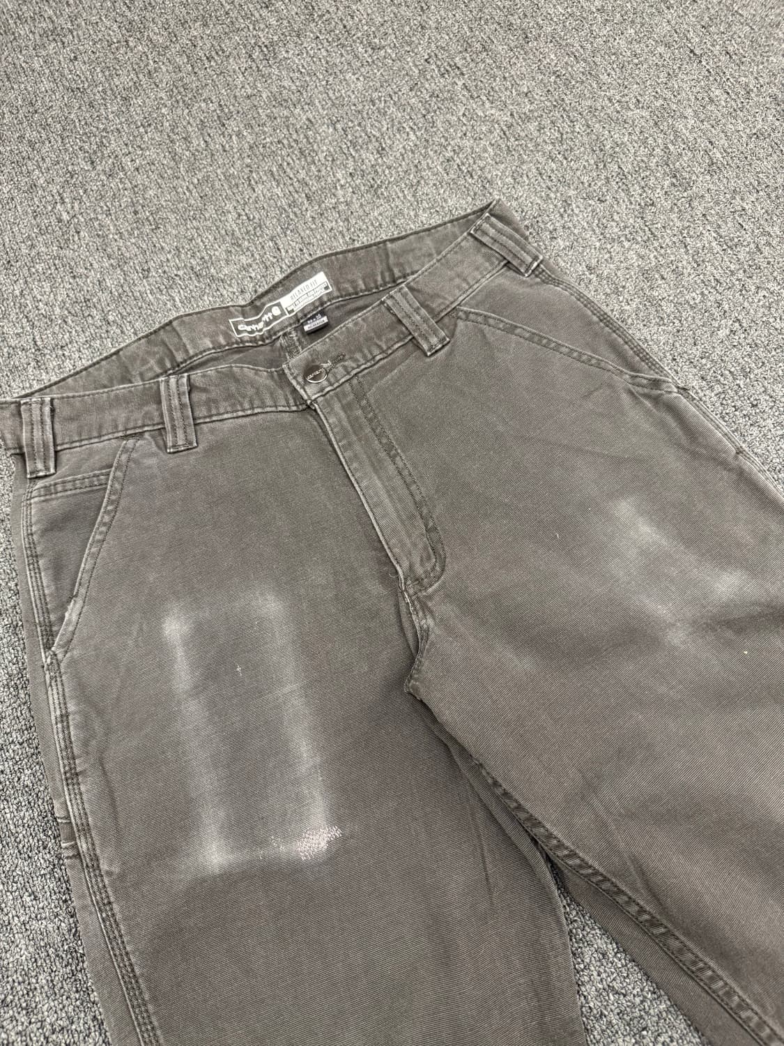 32)칼하트 빈티지 차콜 싱글니 워크팬츠 상품이미지3