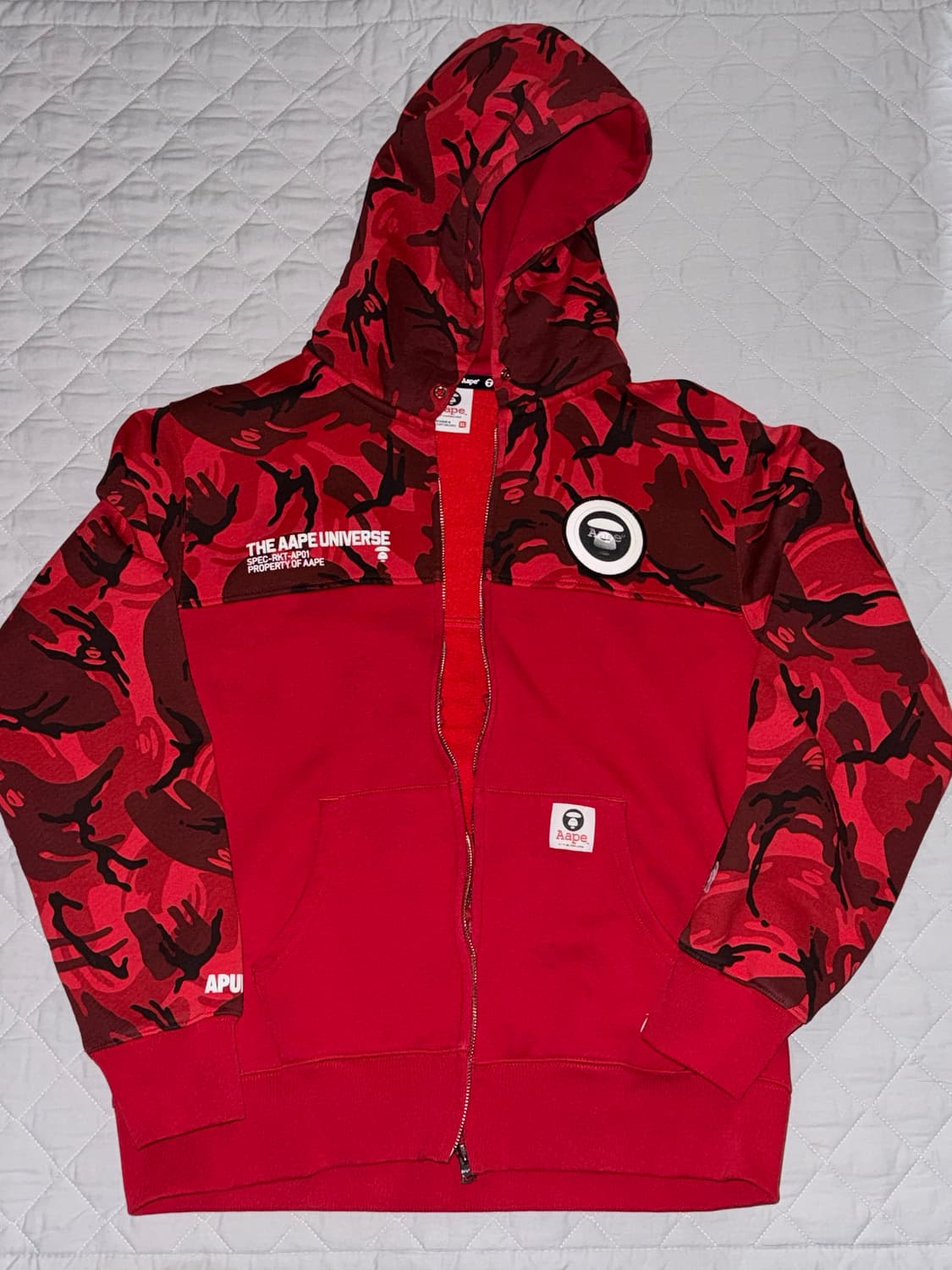 베이프 후드집업 레드 상품이미지1