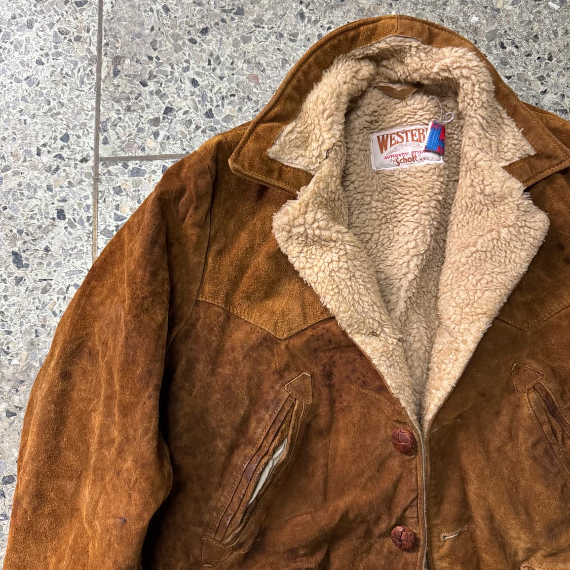 [M~L] 80s Schott Western 스웨이드 웨스턴 자켓 상품이미지4