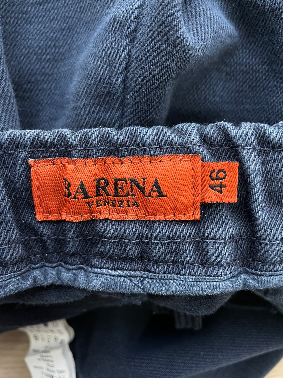 바레나 베네치아 코튼 밴딩 팬츠 네이비 상품이미지5