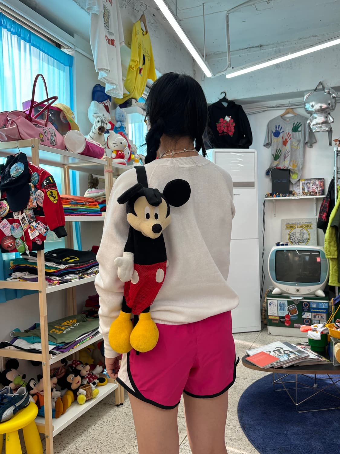 Vintage Mickey Mouse Mesh Backpack 상품이미지1