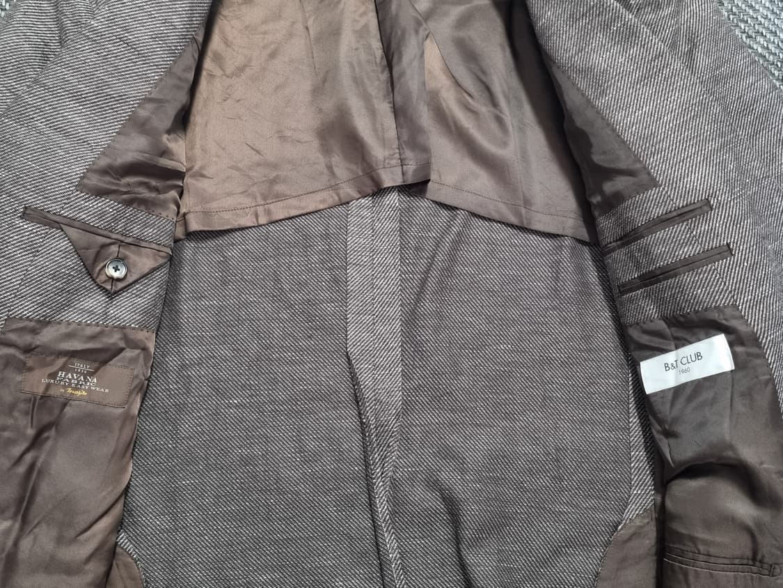 B&T CLUB — 브라운 헤링본 자켓 상품이미지2