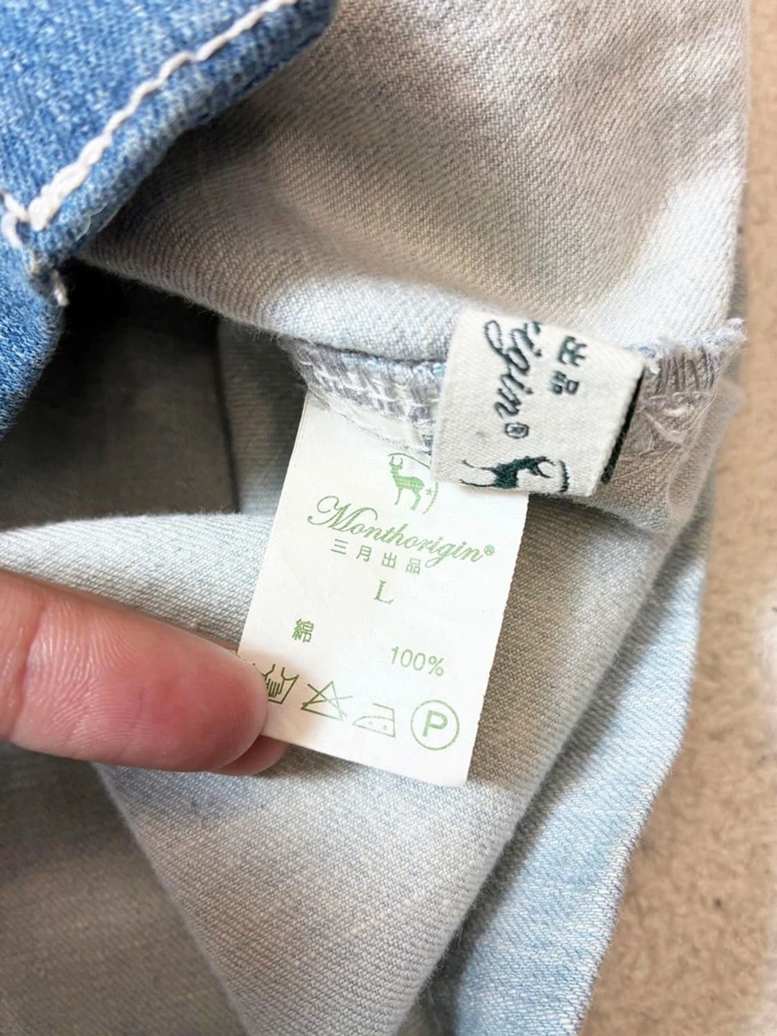 Selected 피그먼트 데님 패치 워크 코트 PN7207 상품이미지9