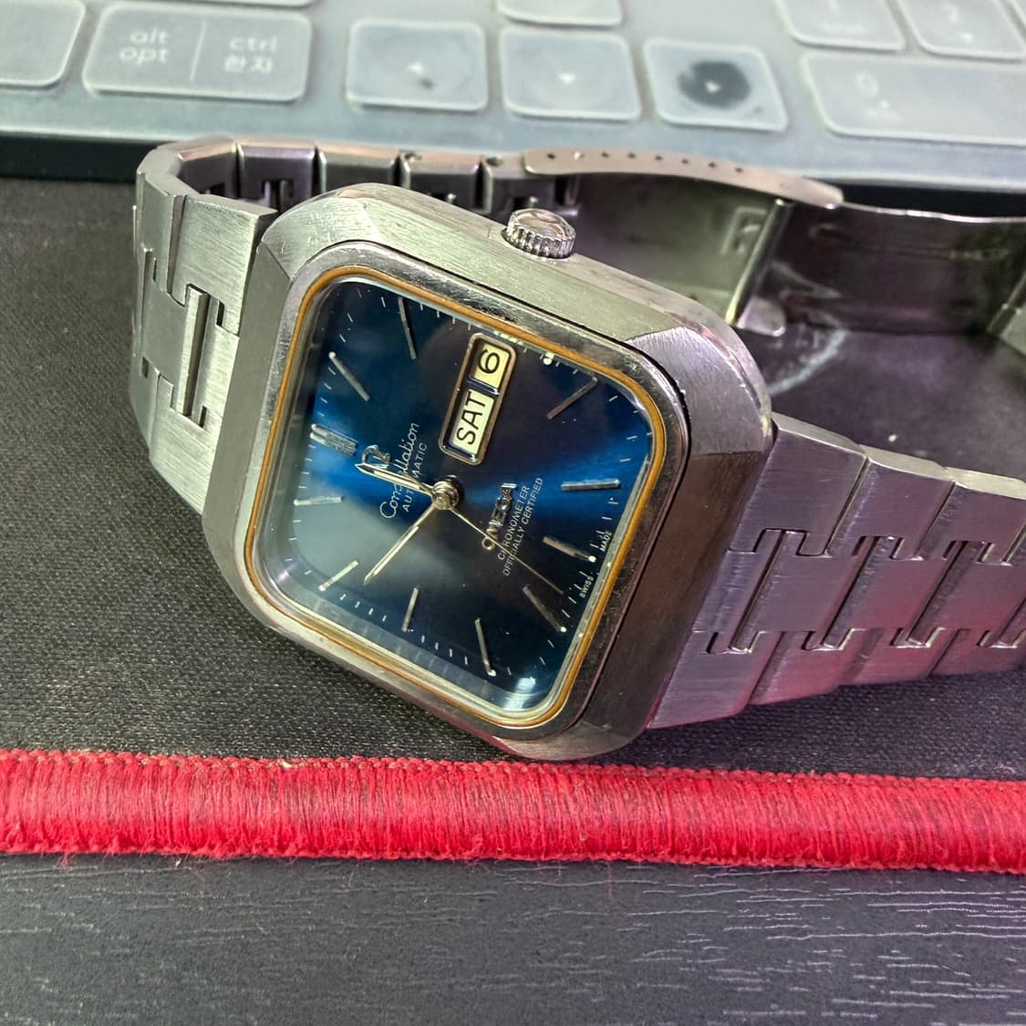 빈티지 오메가 컨스틸레이션 사각 워치 상품이미지4