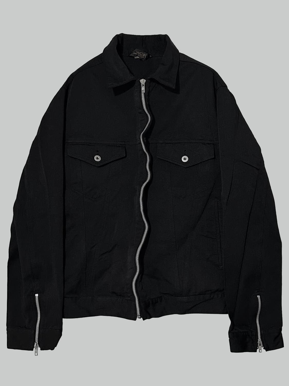 꼼데가르송 블랙 축융 폴리 트러커 자켓 상품이미지3