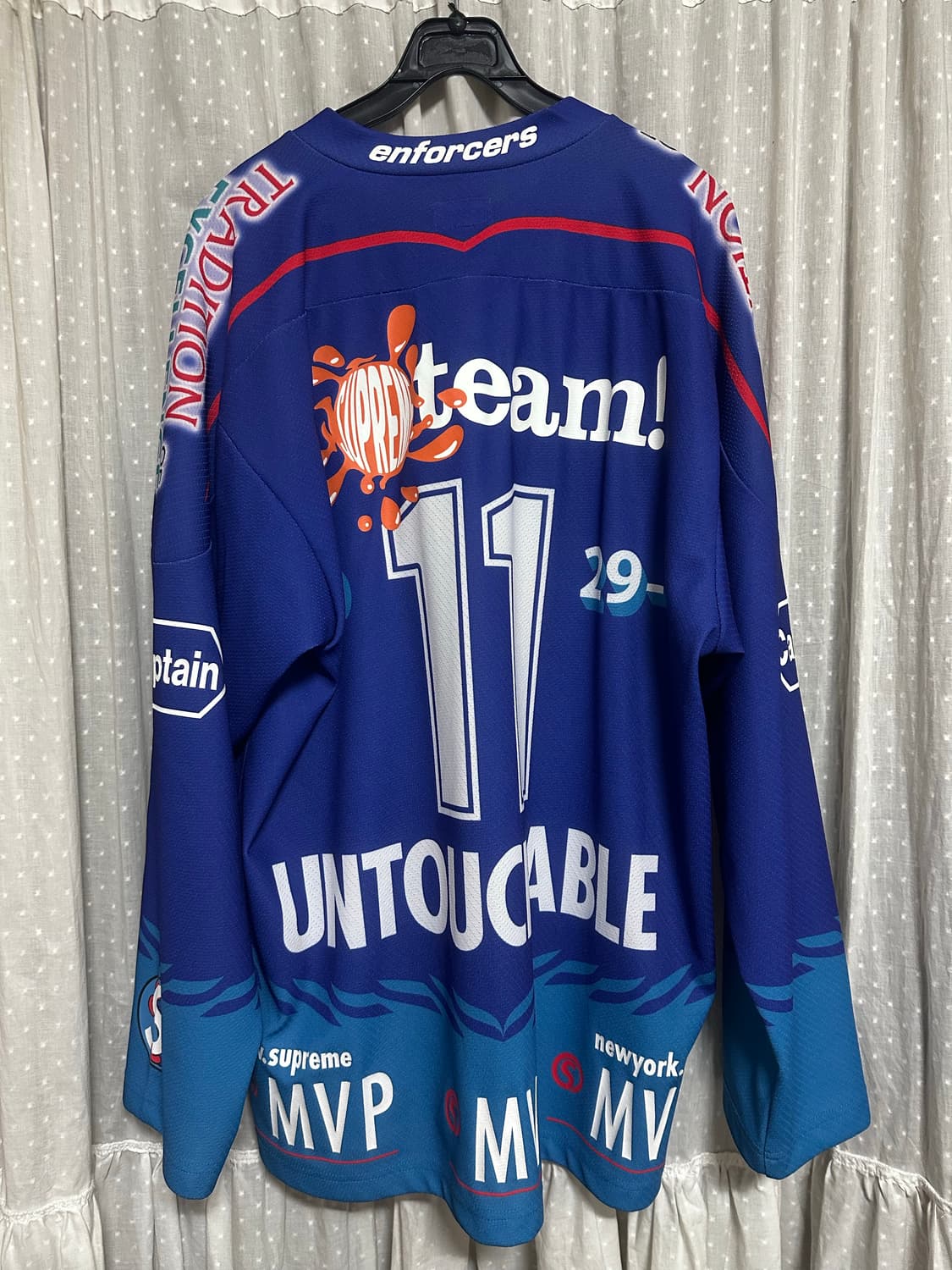 슈프림 이글 하키 저지 블루 상품이미지2