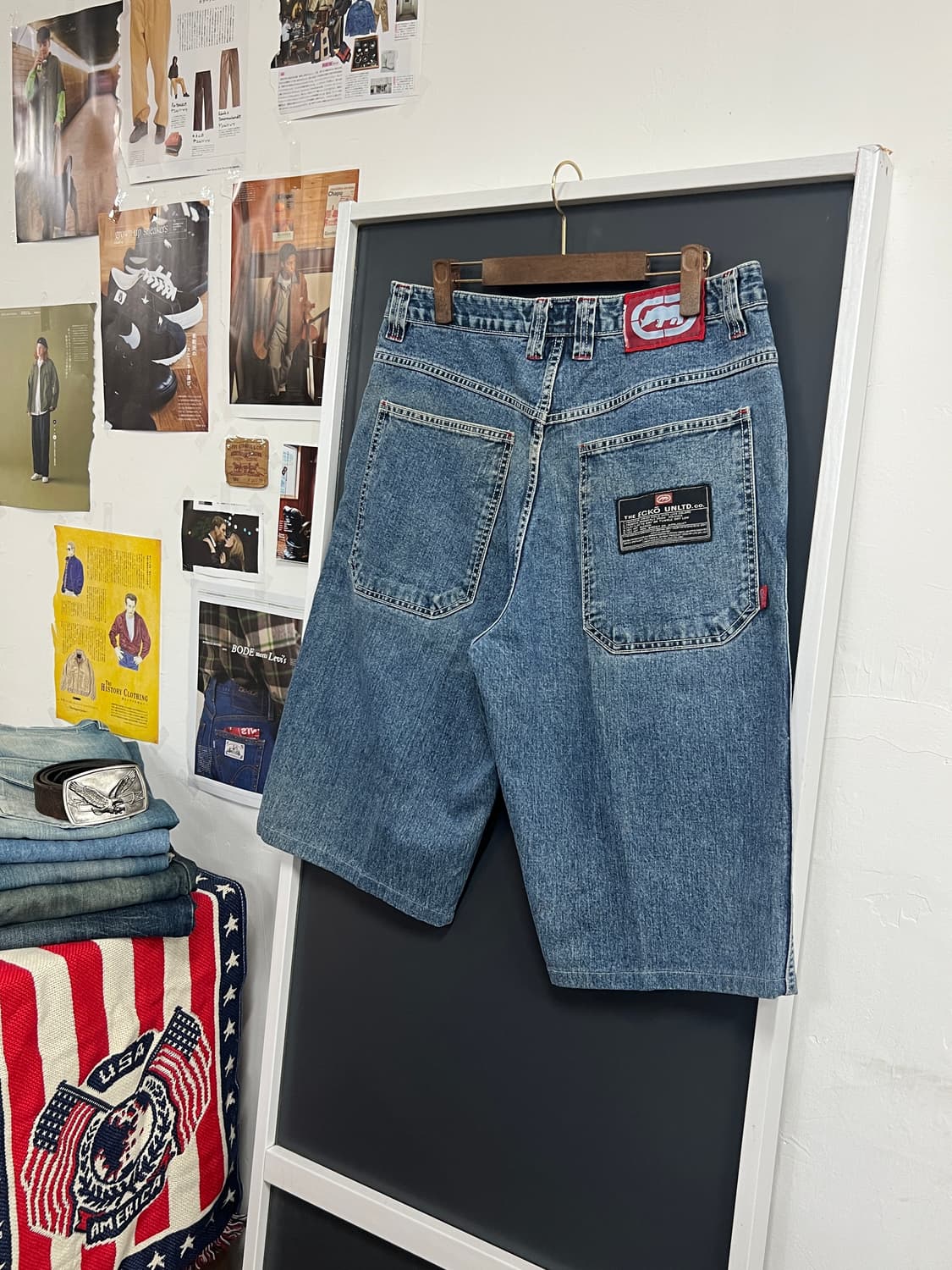 Ecko 에코 언리미티드 빈티지 버뮤다 데님 하프 팬츠 상품이미지1