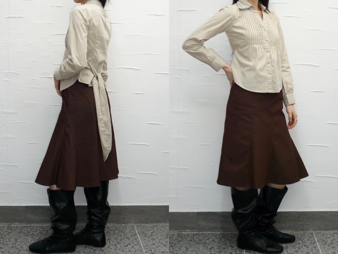 Tie back grey shirts 상품이미지2