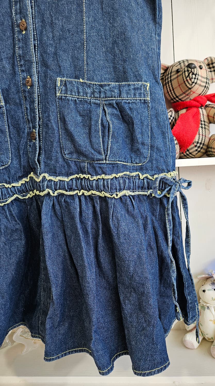 데님 웨스턴 프릴 원피스 상품이미지4
