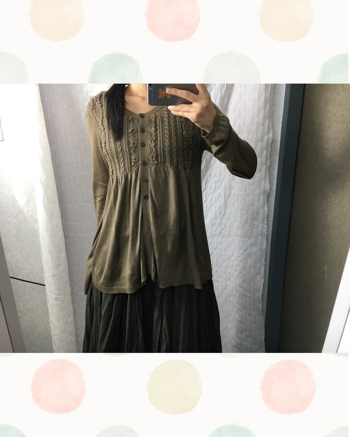 카키브라운 가디건  상품이미지2