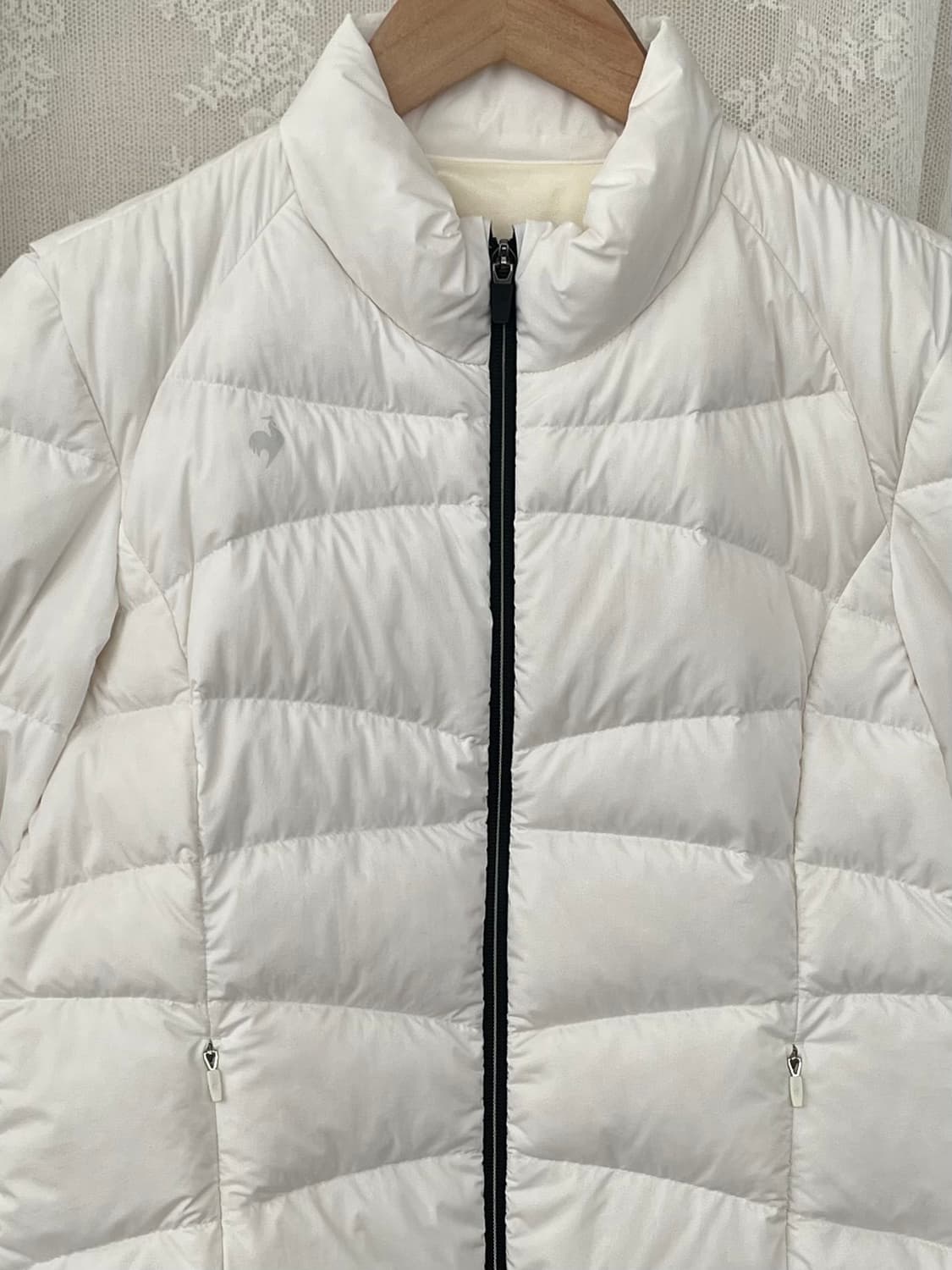 L) 르꼬끄 스포르티브 구스다운 경량패딩 화이트 상품이미지3