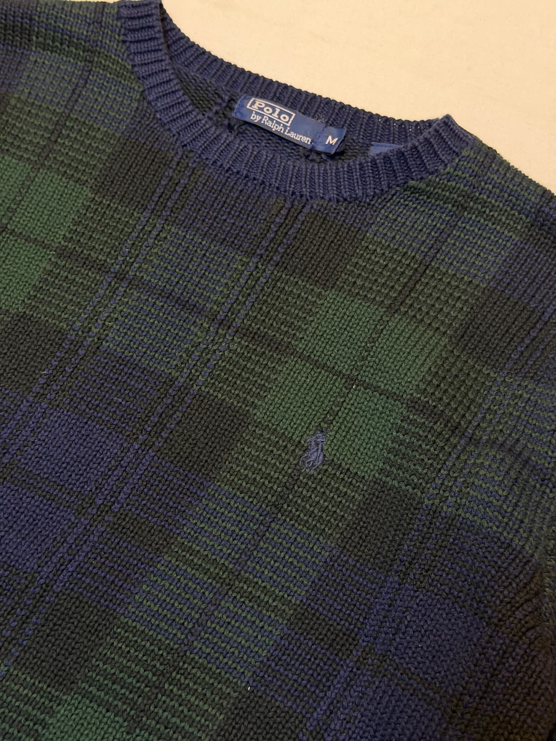 폴로 랄프로렌 블랙와치 라운드넥 코튼 니트 상품이미지2