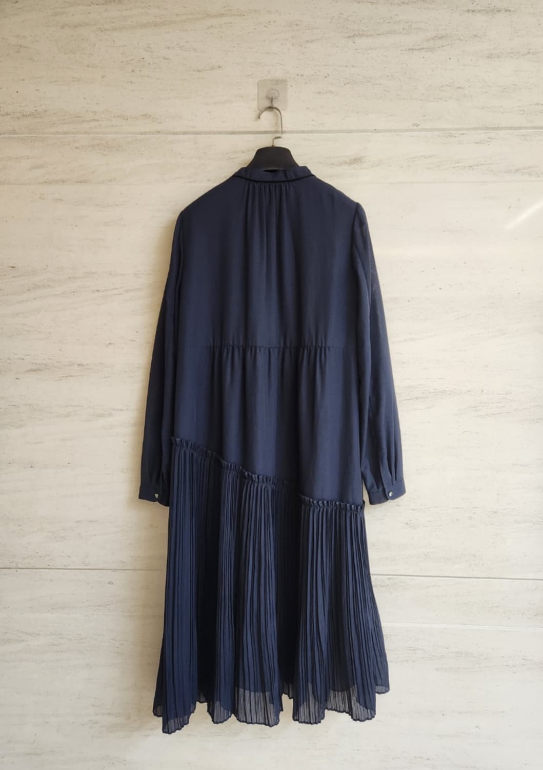 SJSJ 러플 플리츠 미디 원피스 상품이미지6