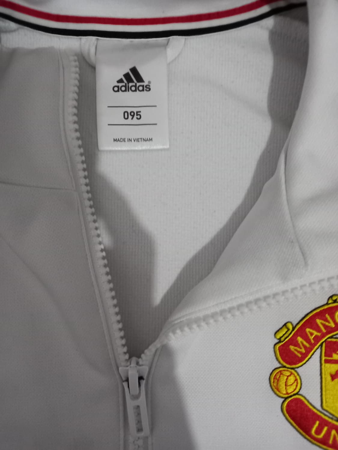 아디다스 희귀 대장급 맨유 흰빨 화이트 트랙탑 저지 져지집업 95/M 상품이미지4